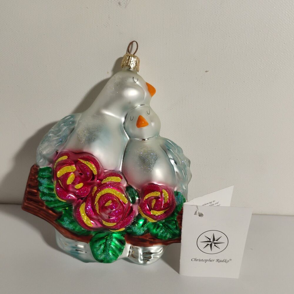 1998 CHRISTOPHER RADKO LOVE DOVE 4.5" ORNAMENT 98-329-0